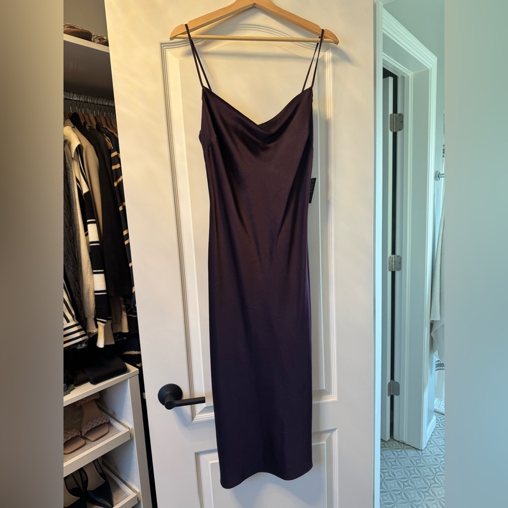 NEW Express Purple Cowl Neck Dress